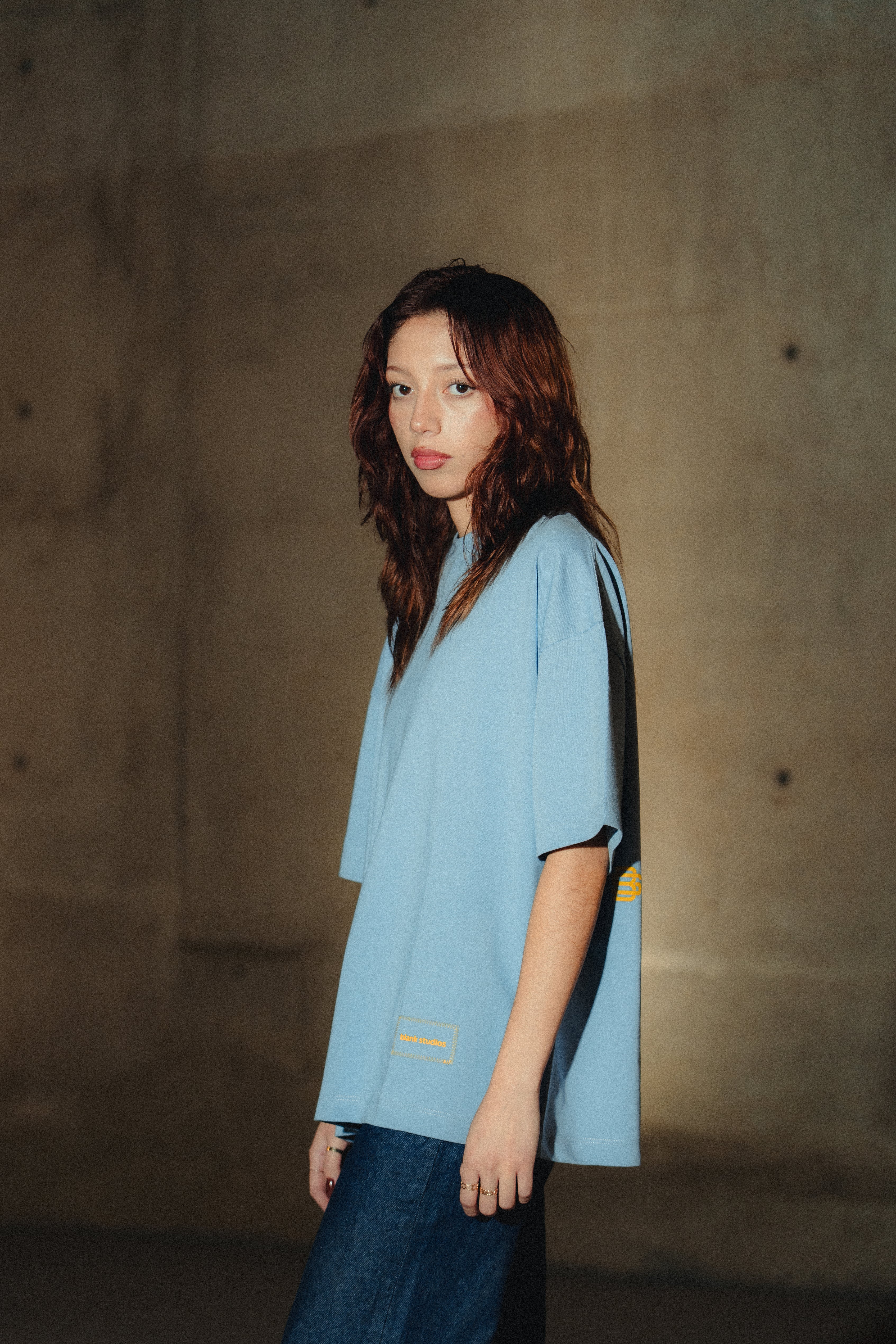 Patch Tee Dusty Blue